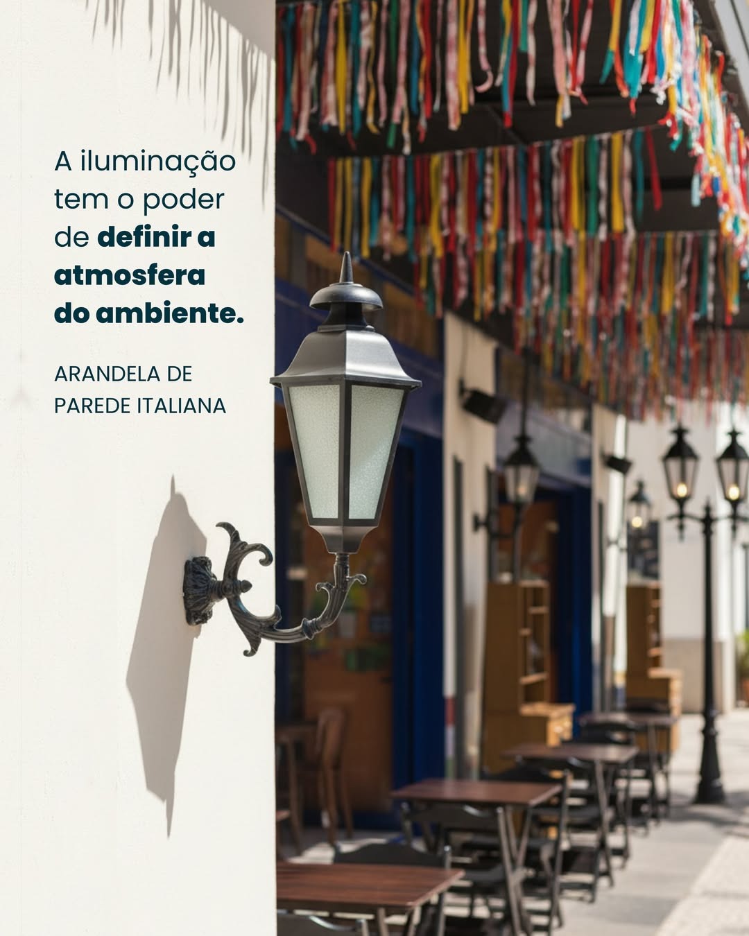 Arandela da linha de luminárias Utildecor em ambiente externo